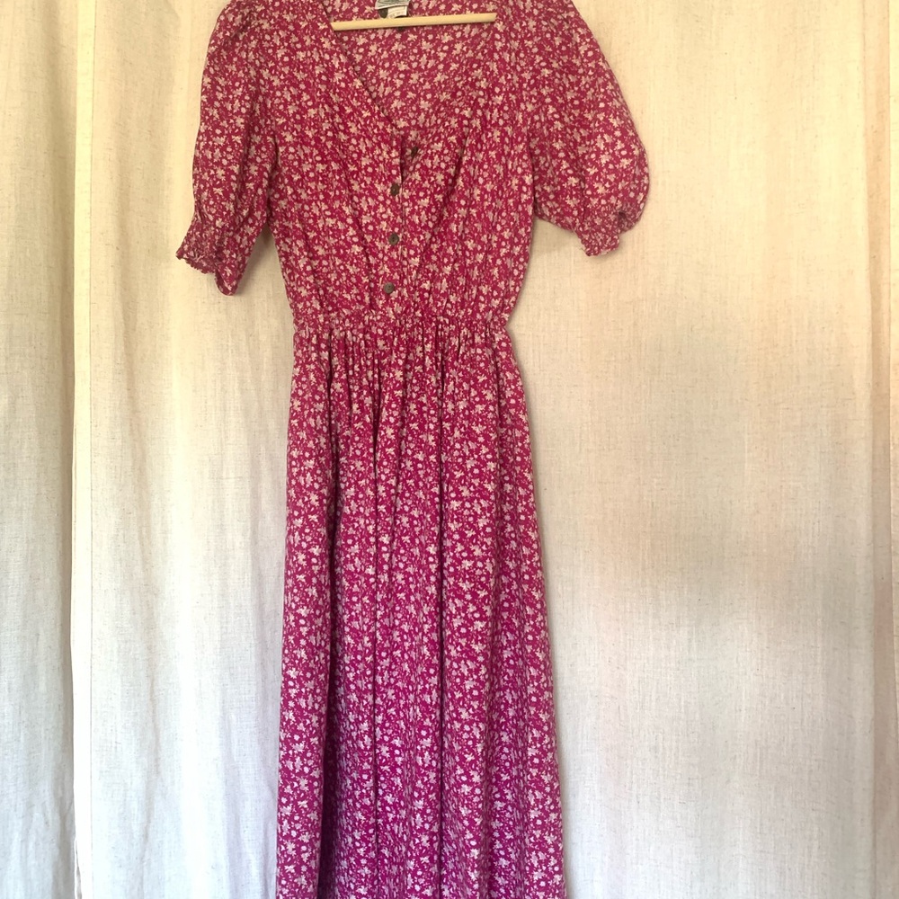 Laura Ashley Pink Puff Sleeve Sundress